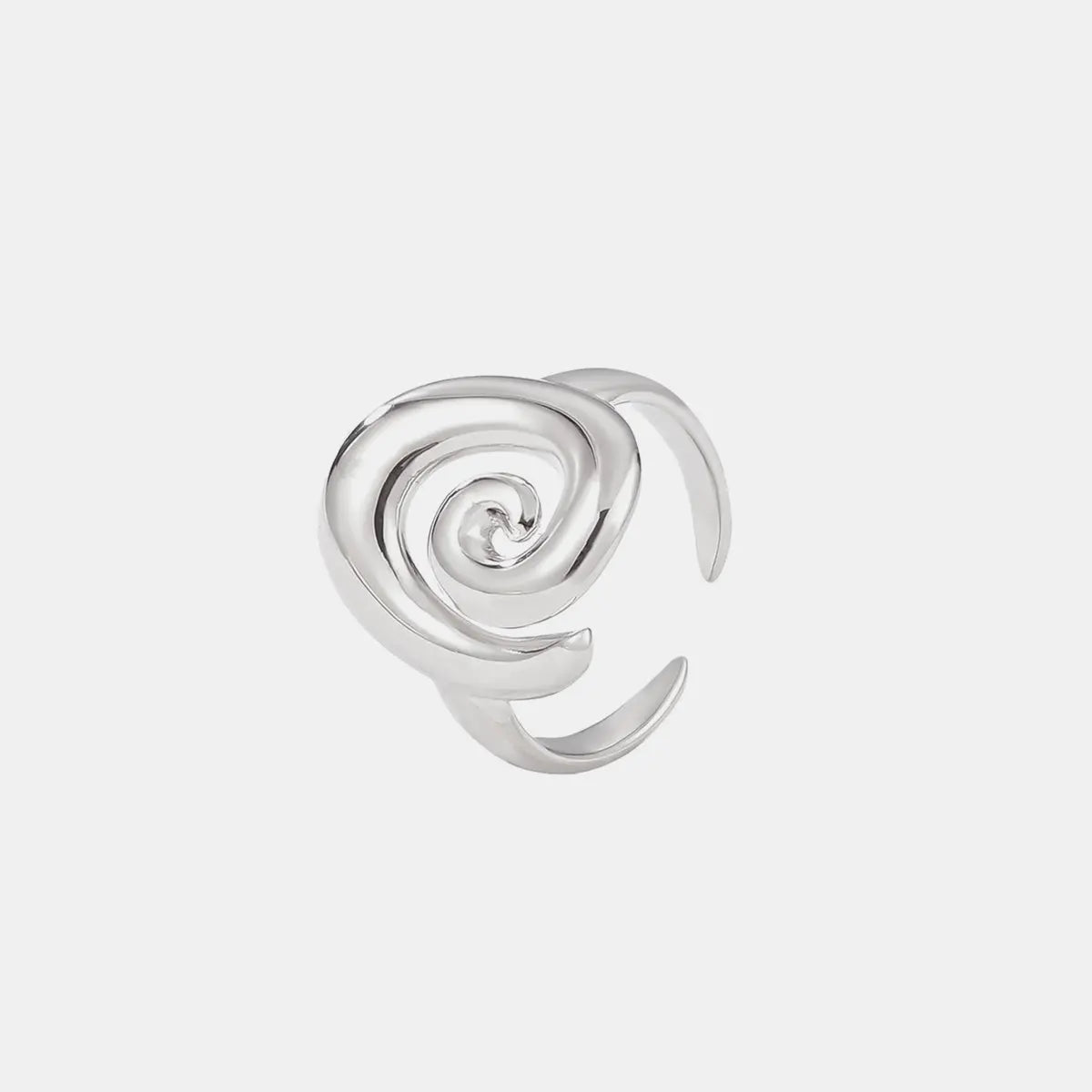 Titanium Steel Spiral Shape Ring - GlossiChic Collection Silver / One Size GlossiChic Collection jewelry
