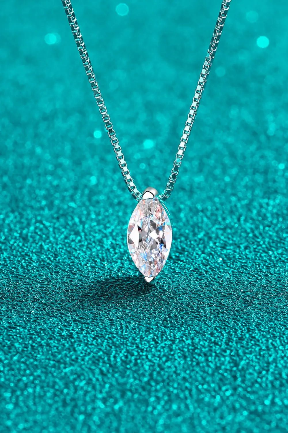 1 Carat Moissanite 925 Sterling Silver Necklace - GlossiChic Collection Silver / One Size GlossiChic Collection jewelry
