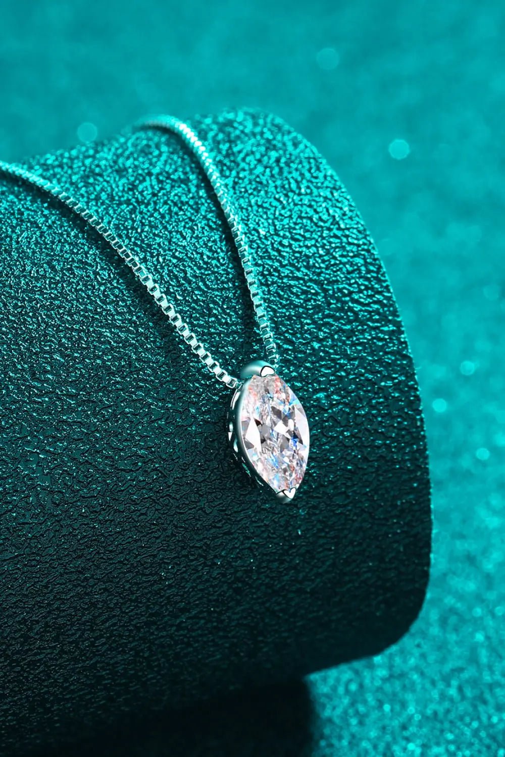 1 Carat Moissanite 925 Sterling Silver Necklace - GlossiChic Collection Silver / One Size GlossiChic Collection jewelry