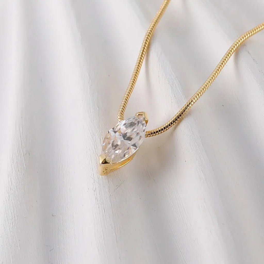 1 Carat Moissanite 925 Sterling Silver Necklace - GlossiChic Collection Gold / One Size GlossiChic Collection jewelry