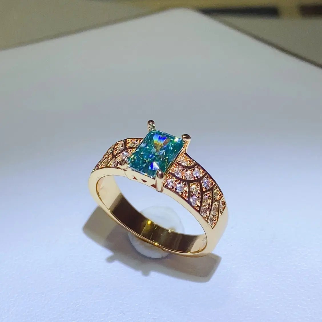 1 Carat Moissanite 925 Sterling Silver Ring - GlossiChic Collectionjewelry