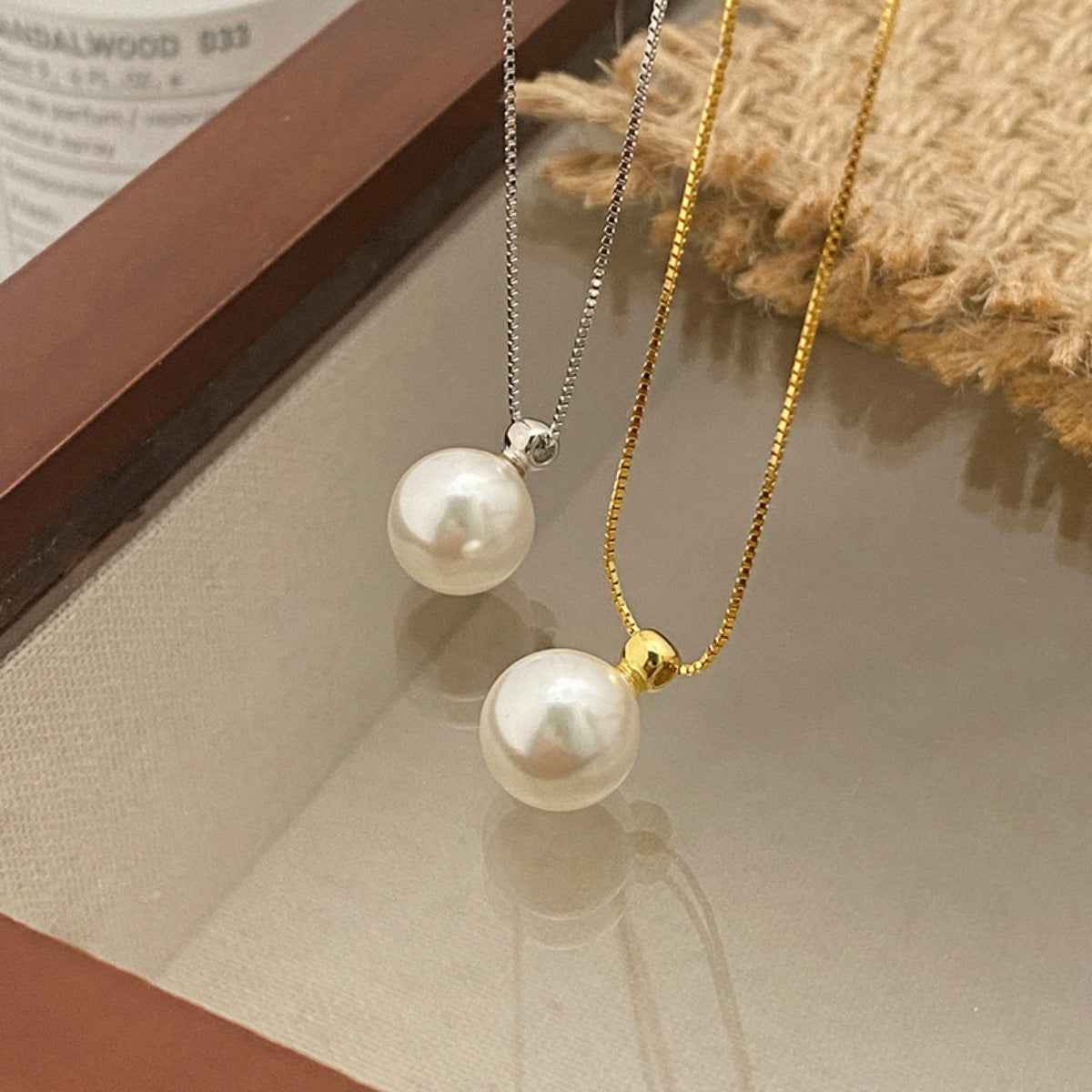 925 Sterling Silver Pearl Pendant Necklace
