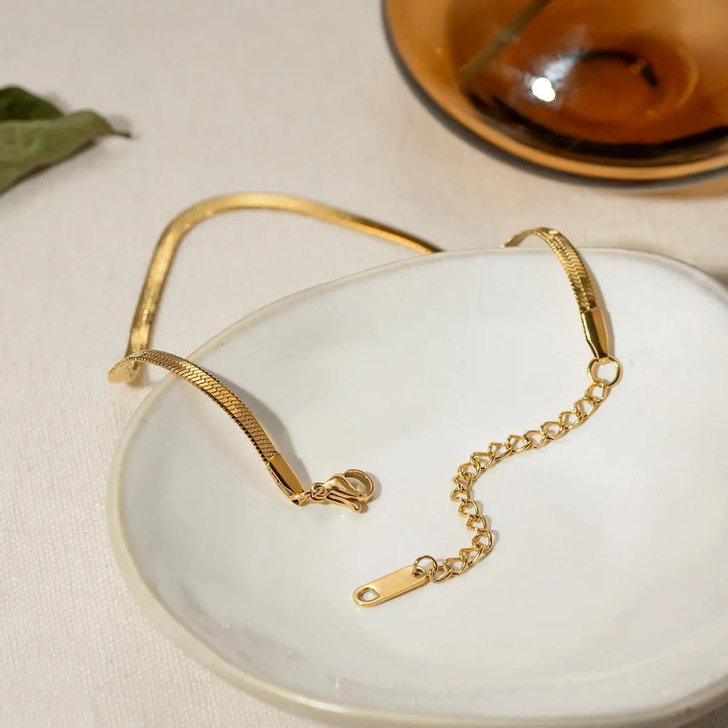 18K Gold - Plated Ankle Bracelet - GlossiChic Collectionjewelry