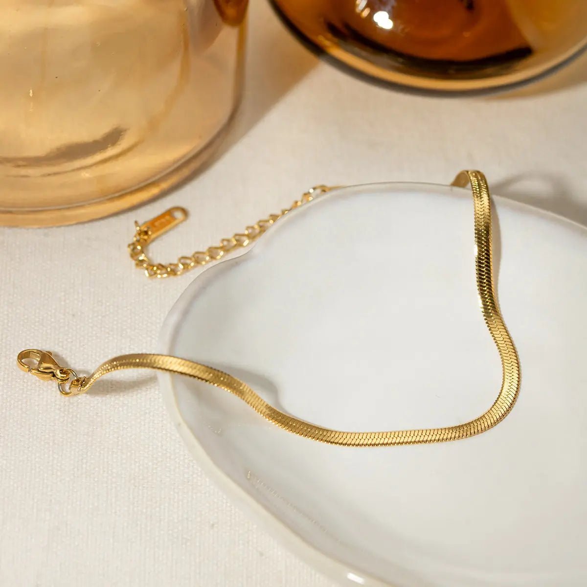 18K Gold - Plated Ankle Bracelet - GlossiChic Collectionjewelry