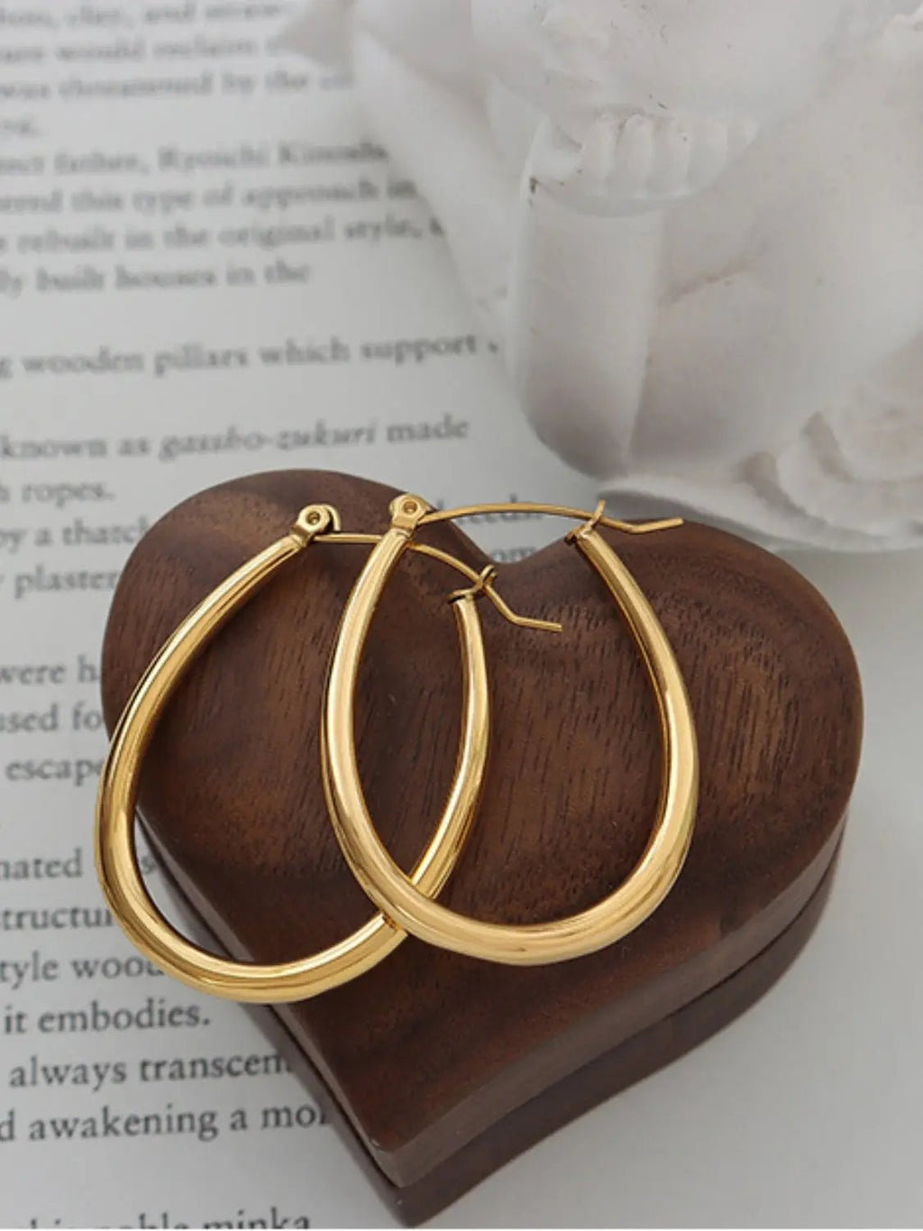 18K Gold-Plated Titanium Steel Earrings - GlossiChic Collection Gold / One Size GlossiChic Collection Earrings