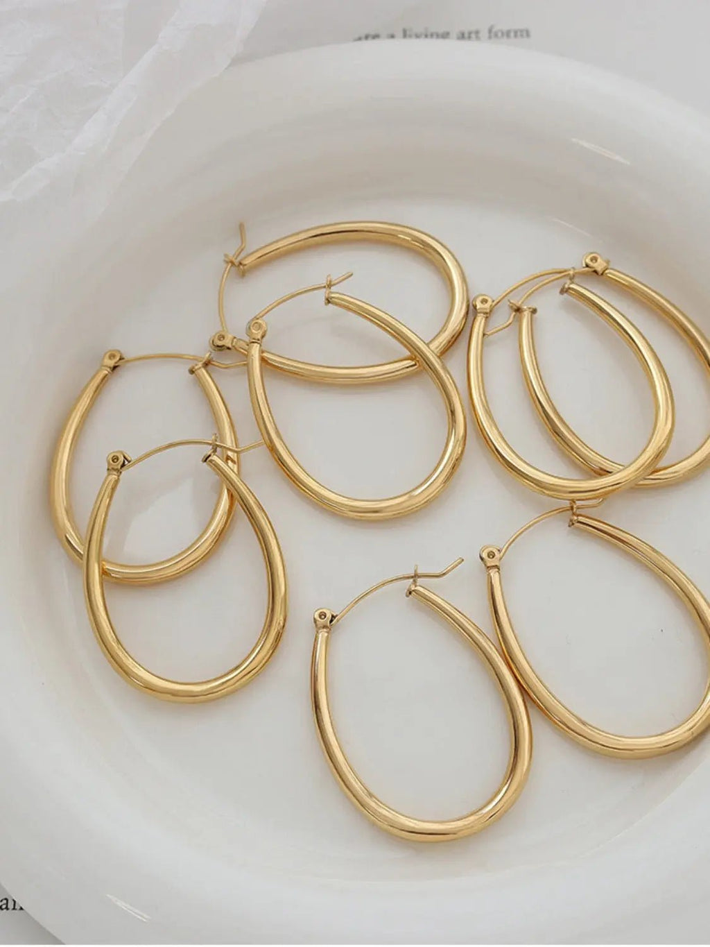 18K Gold-Plated Titanium Steel Earrings - GlossiChic Collection Gold / One Size GlossiChic Collection Earrings