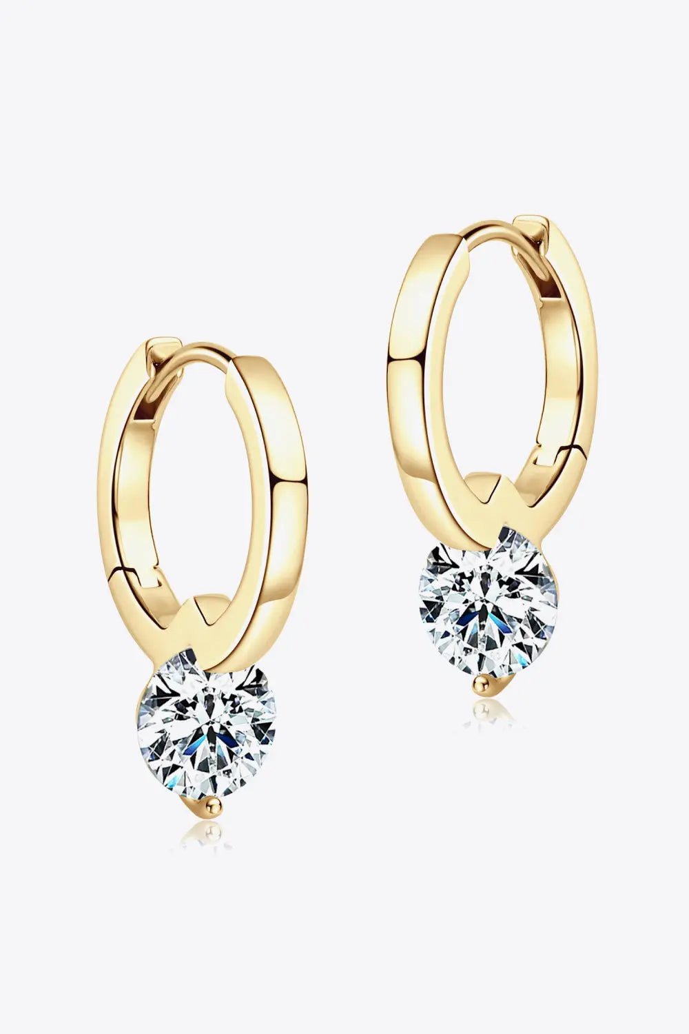 2 Carat Moissanite 925 Sterling Silver Drop Earrings - GlossiChic Collectionjewelry