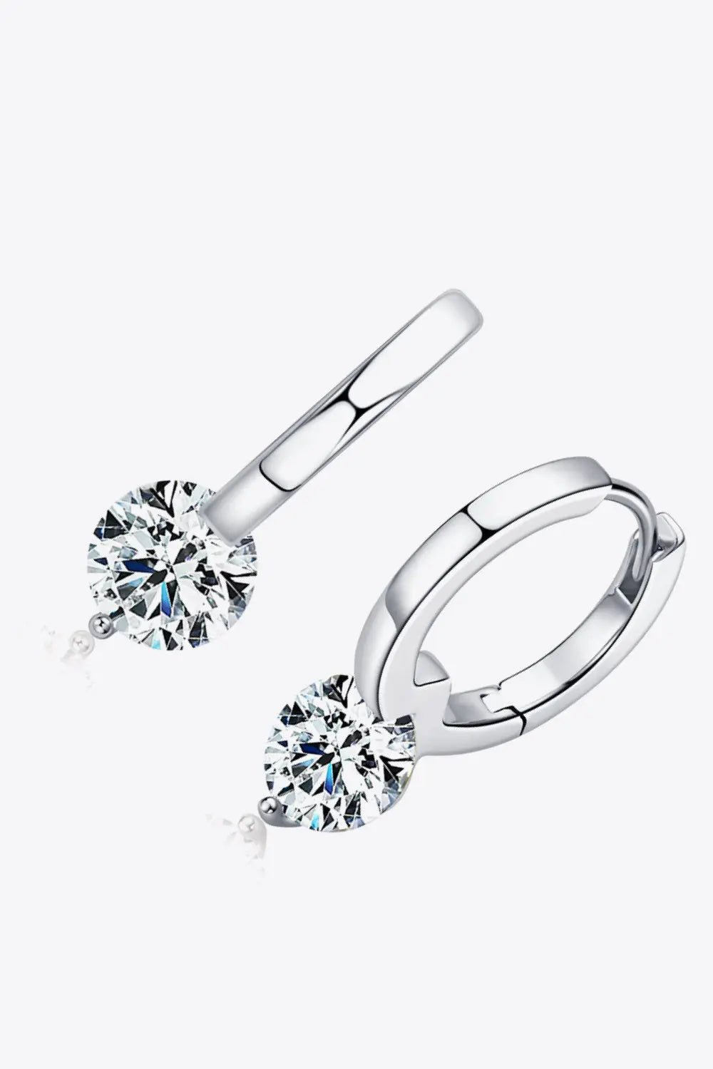 2 Carat Moissanite 925 Sterling Silver Drop Earrings - GlossiChic Collectionjewelry