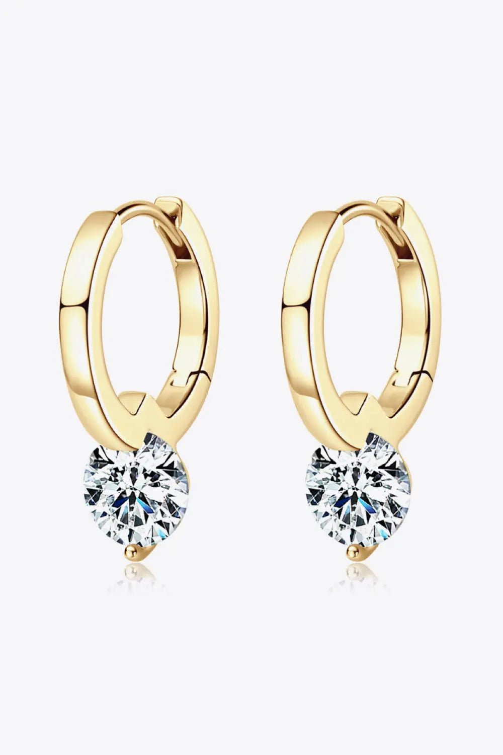 2 Carat Moissanite 925 Sterling Silver Drop Earrings - GlossiChic Collectionjewelry