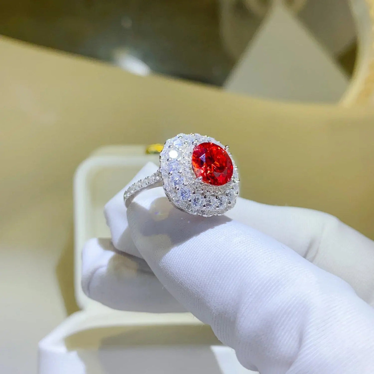2 Carat Moissanite 925 Sterling Silver Ring - GlossiChic Collectionjewelry