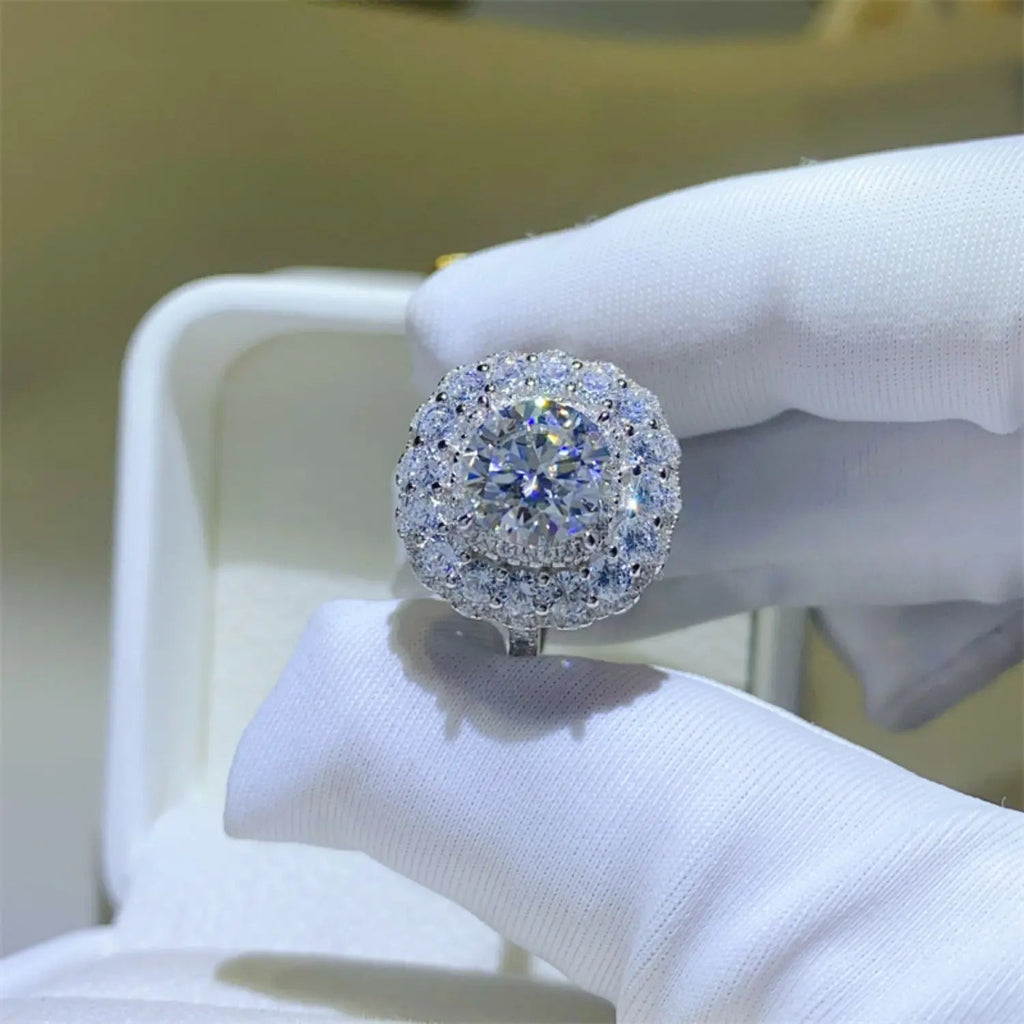 2 Carat Moissanite 925 Sterling Silver Ring - GlossiChic Collectionjewelry