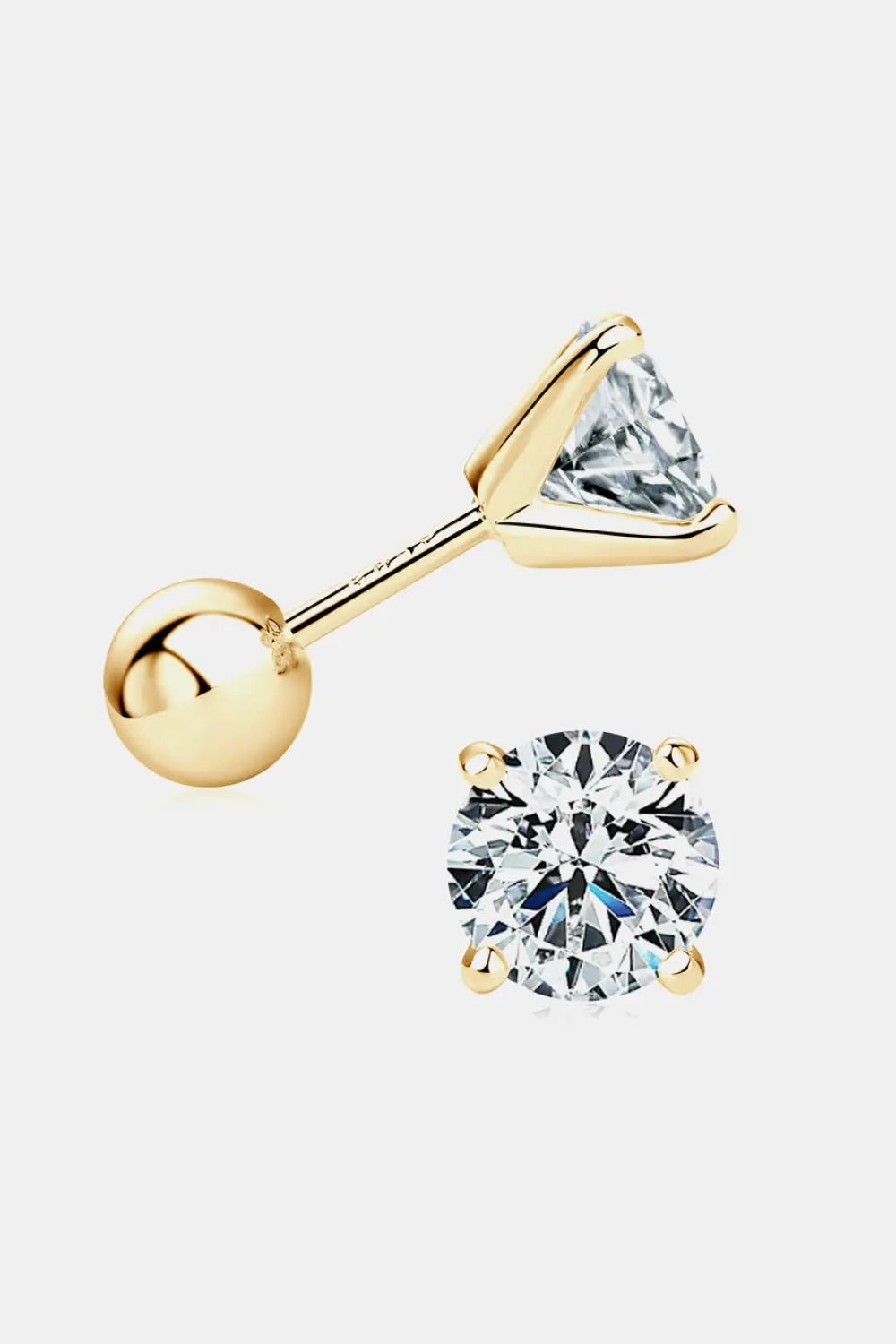2 Carat Moissanite 925 Sterling Silver Stud Earrings - GlossiChic CollectionEarrings