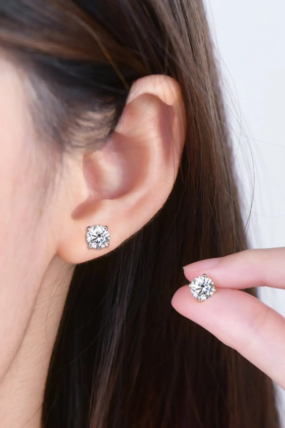 2 Carat Moissanite 925 Sterling Silver Stud Earrings - GlossiChic CollectionEarrings