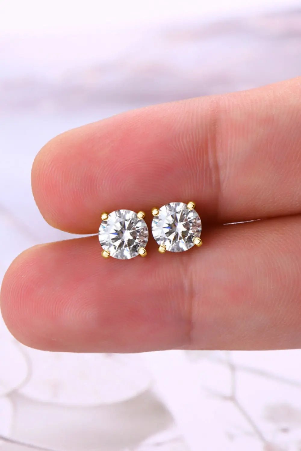 2 Carat Moissanite 925 Sterling Silver Stud Earrings - GlossiChic CollectionEarrings