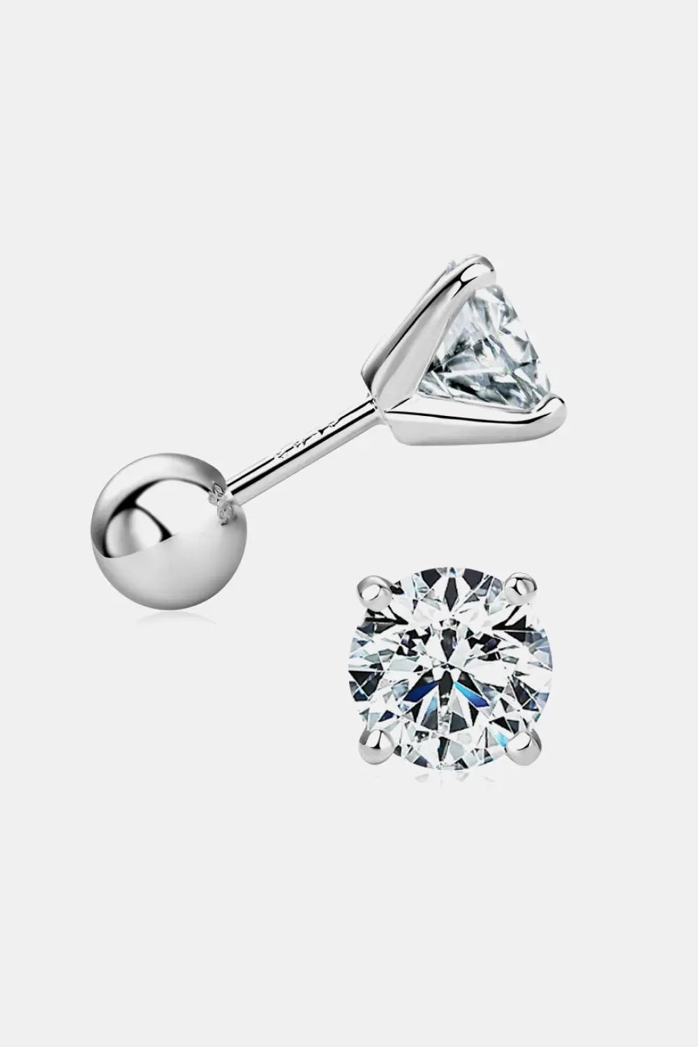 2 Carat Moissanite 925 Sterling Silver Stud Earrings - GlossiChic CollectionEarrings