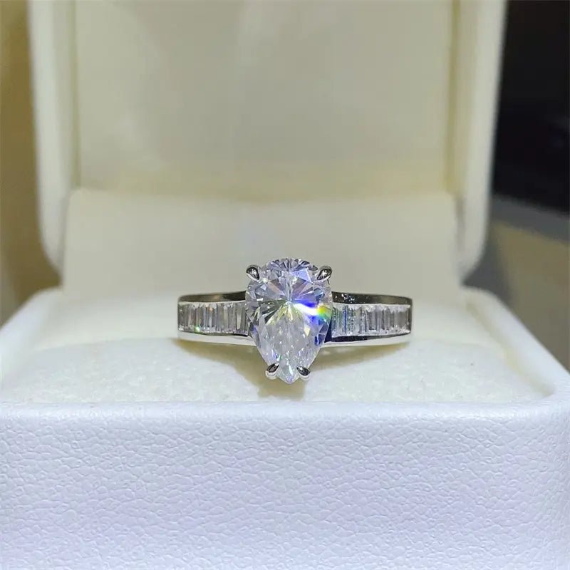 3 Carat Moissanite 925 Sterling Silver Ring - GlossiChic Collectionjewelry