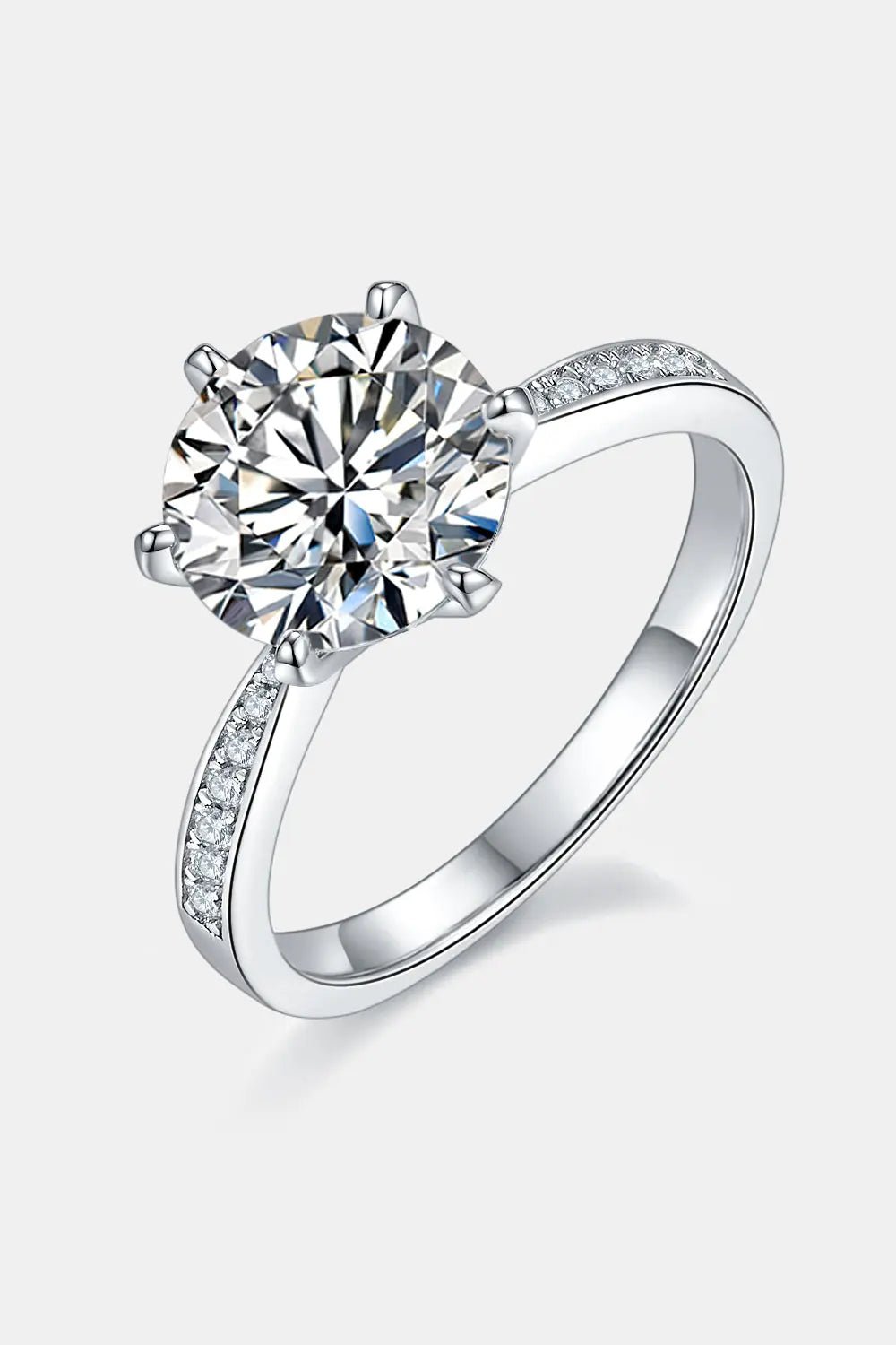 3 Carat Moissanite Side Stone Ring - GlossiChic Collectionjewelry