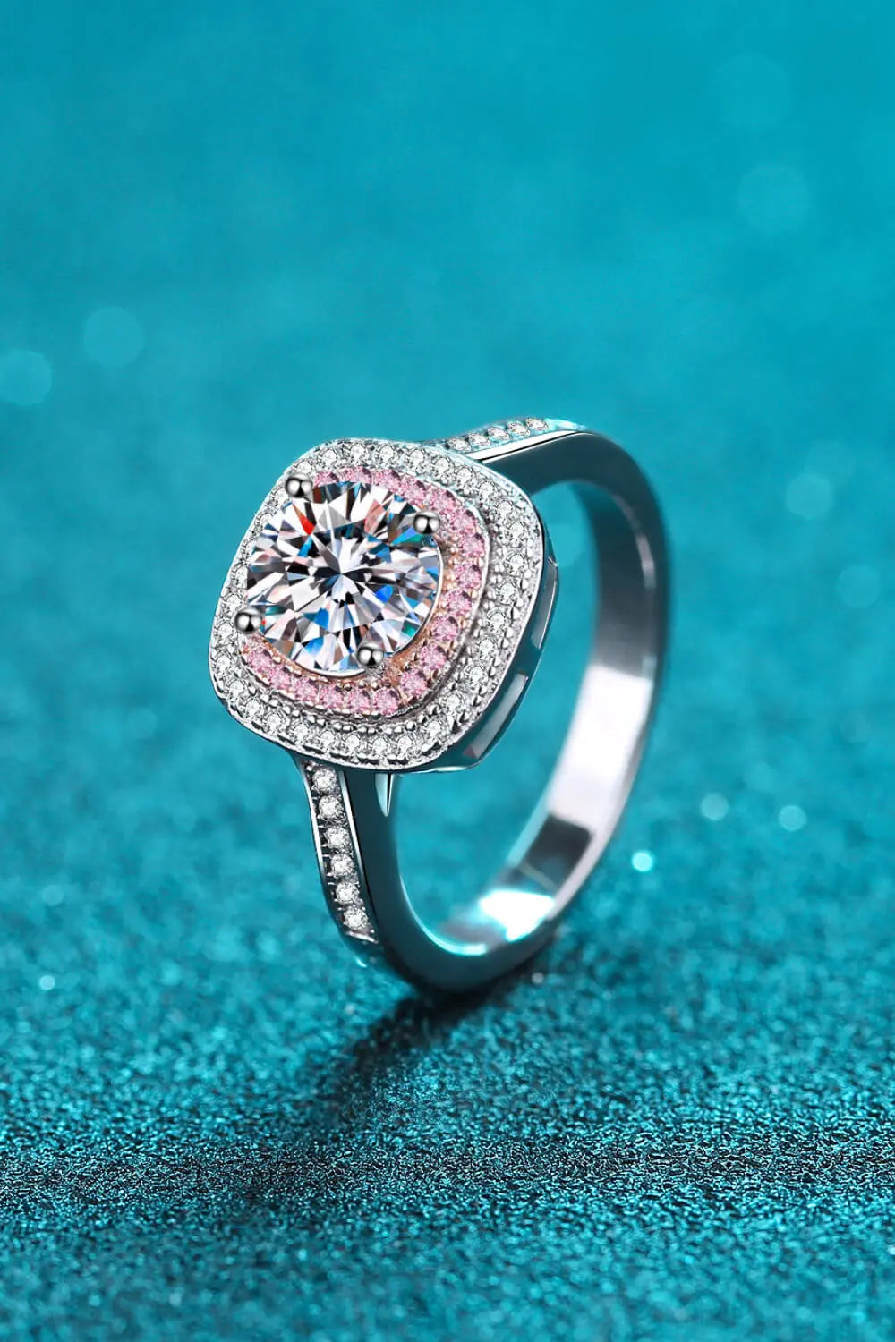 Need You Now Moissanite Ring - GlossiChic Collection Silver/Pink / 4 GlossiChic Collection Rings