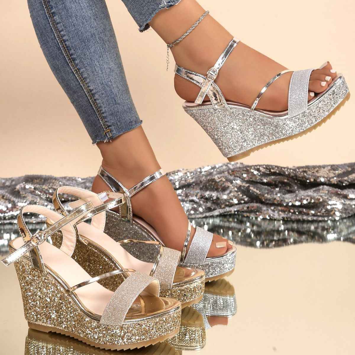 Open Toe Wedge Sandals