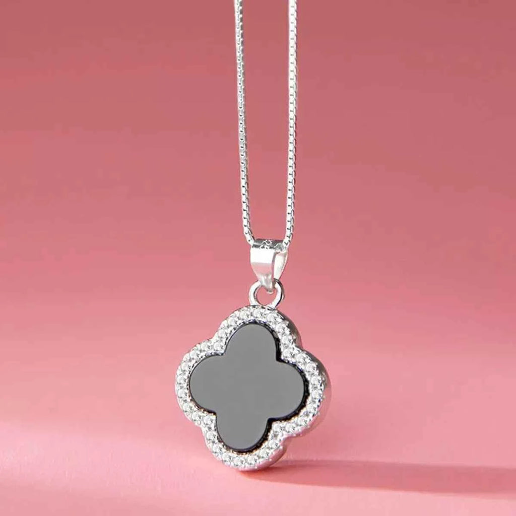925 Sterling Silver Clover Pendant Necklace
