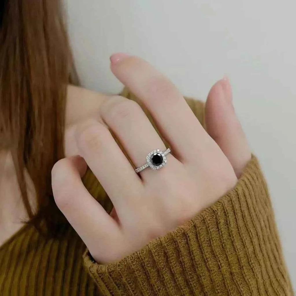1 Carat Moissanite 925 Sterling Silver Ring