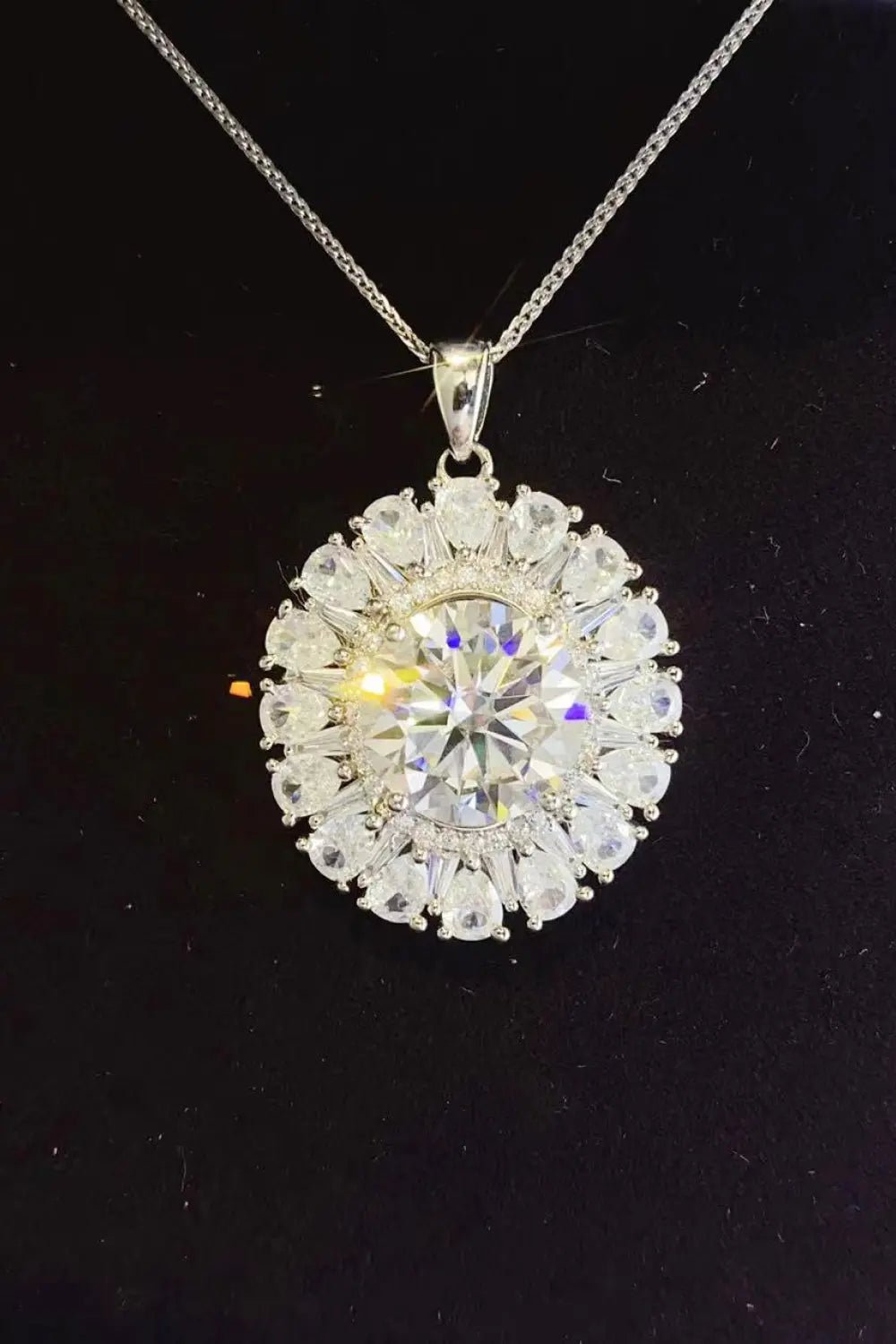5 Carat Moissanite 925 Sterling Silver Necklace - GlossiChic Collectionjewelry