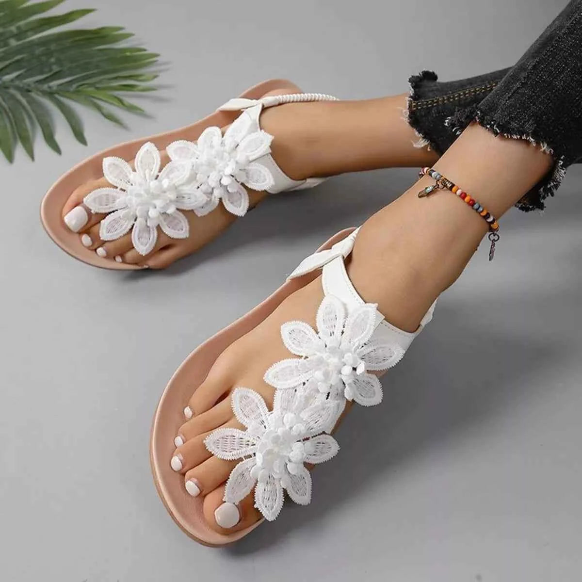 Flower Flats Sandals