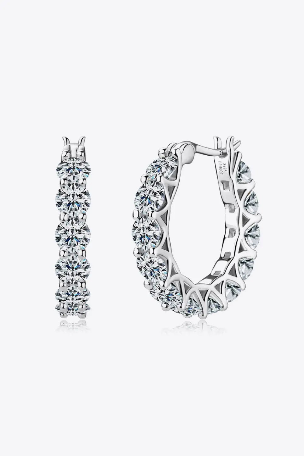 7.2 Carat Moissanite 925 Sterling Silver Earrings - GlossiChic Collectionjewelry