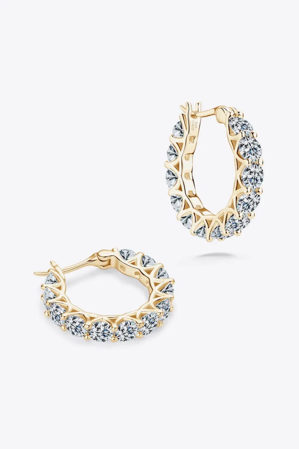7.2 Carat Moissanite 925 Sterling Silver Earrings - GlossiChic Collectionjewelry