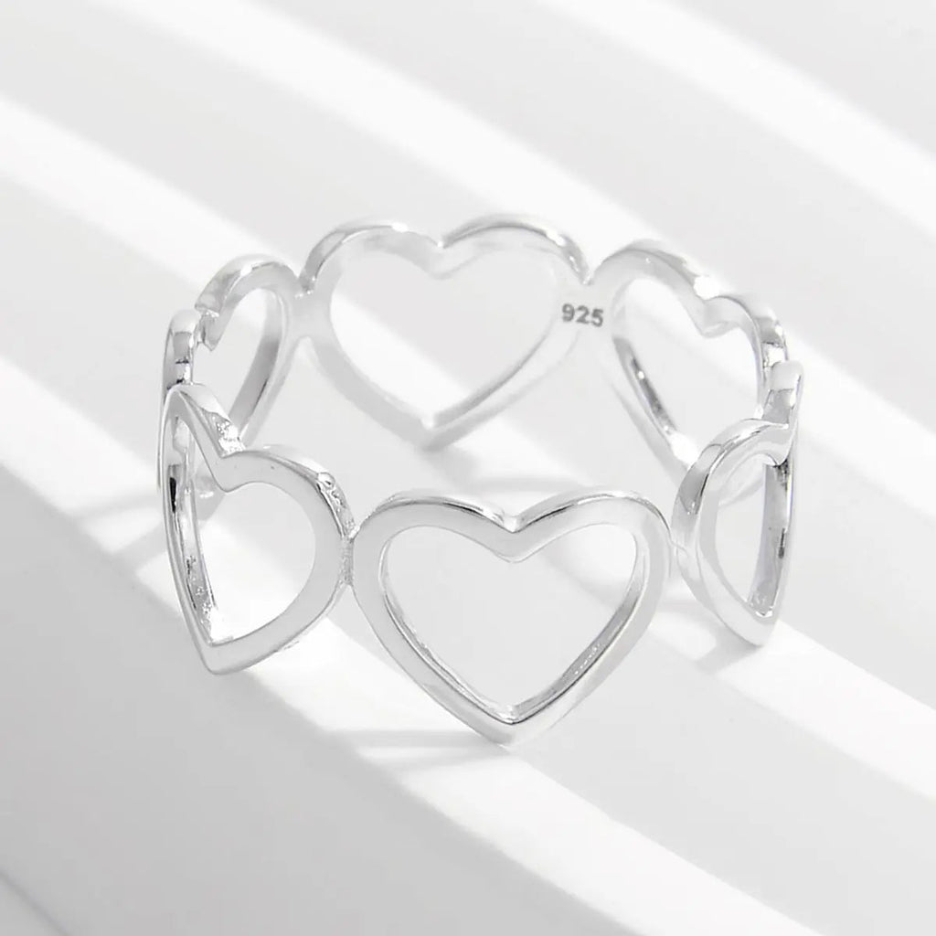 925 Sterling Silver Heart Ring - GlossiChic Collectionjewelry