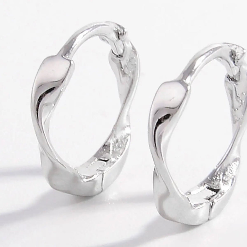 925 Sterling Silver Hoop Earrings - GlossiChic Collectionjewelry