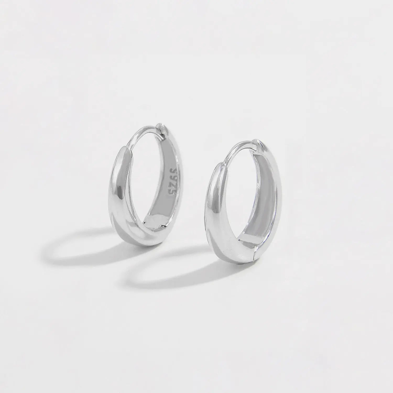925 Sterling Silver Huggie Earrings - GlossiChic Collectionjewelry