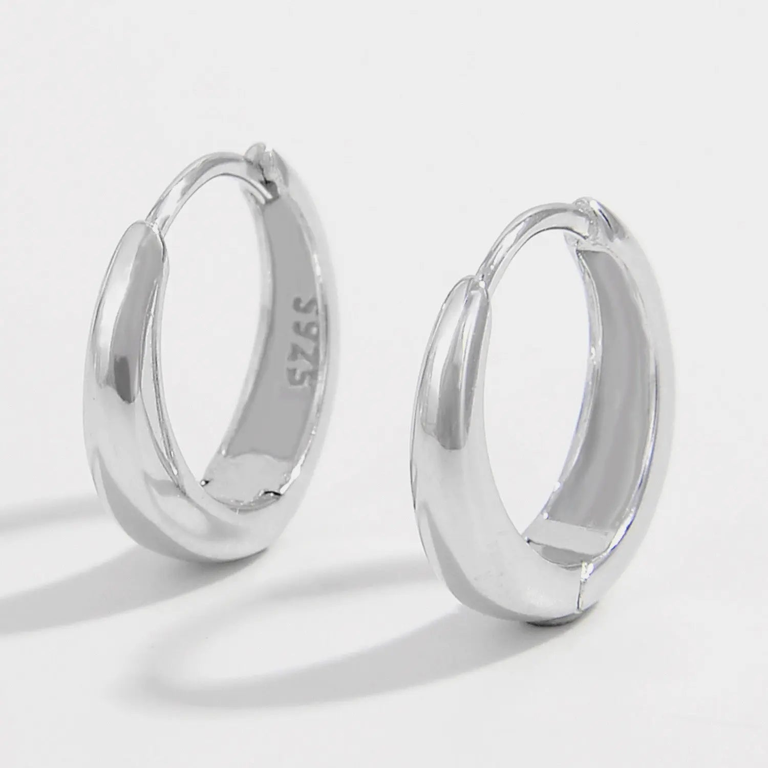 925 Sterling Silver Huggie Earrings - GlossiChic Collectionjewelry