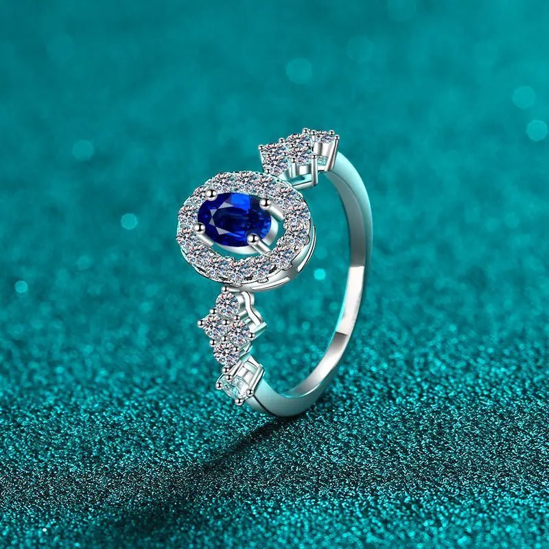 925 Sterling Silver Moissanite Ring - GlossiChic Collection Silver / 4 GlossiChic Collection Rings