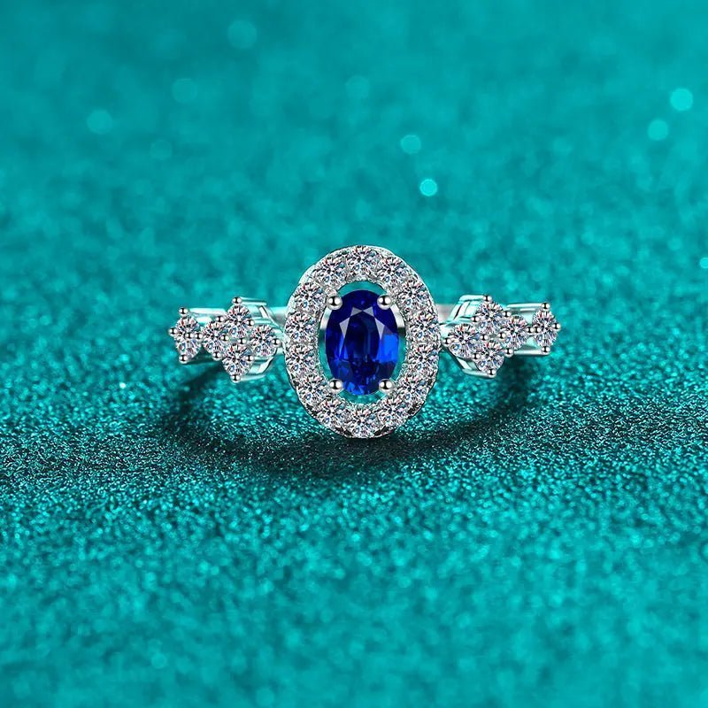925 Sterling Silver Moissanite Ring - GlossiChic Collection Silver / 4 GlossiChic Collection Rings