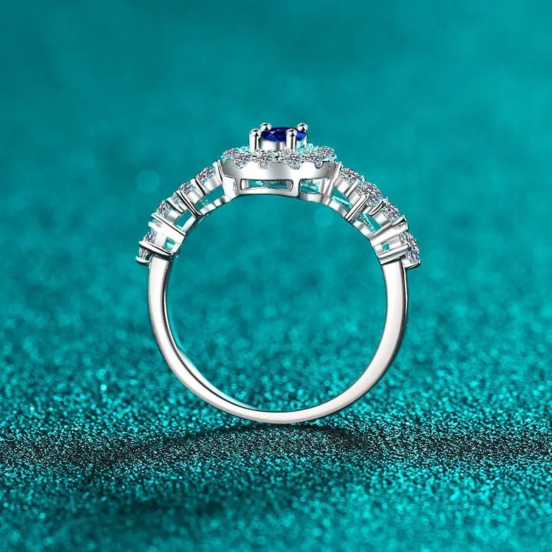 925 Sterling Silver Moissanite Ring - GlossiChic Collection Silver / 4 GlossiChic Collection Rings