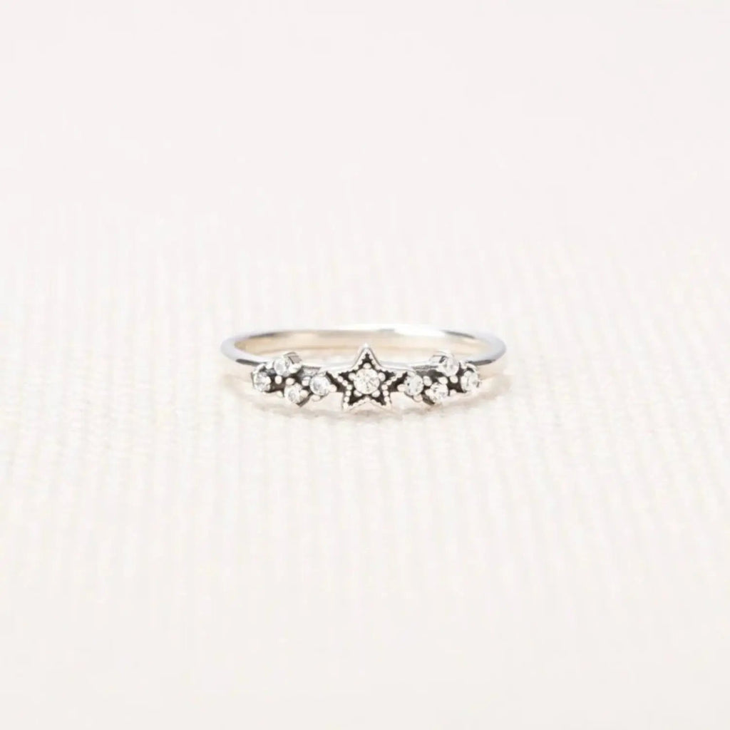 925 Sterling Silver Star Ring - GlossiChic Collection Silver / 6 GlossiChic Collection jewelry