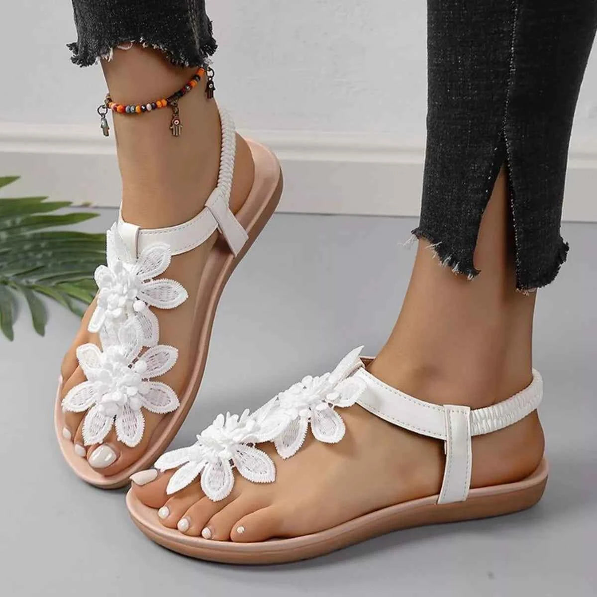 Flower Flats Sandals