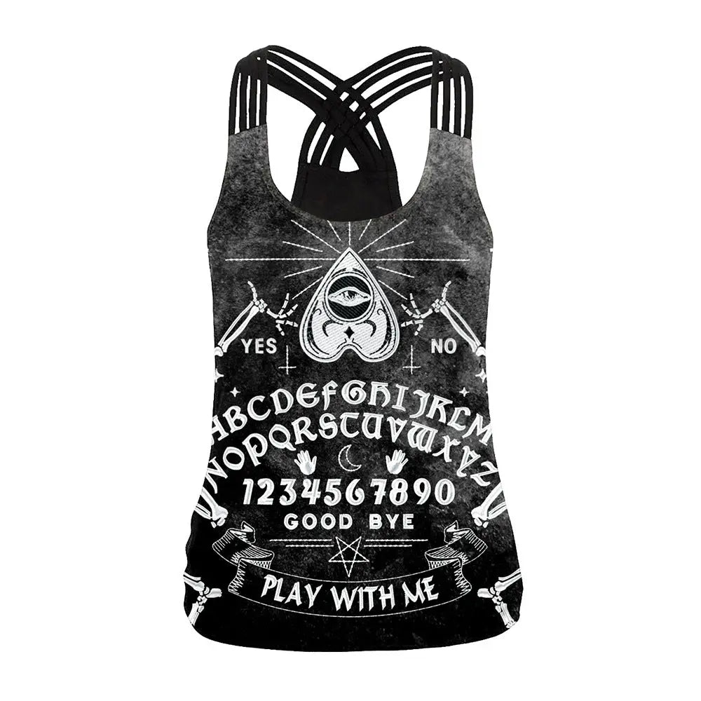 Gold Powder Digital Printed Camisole - GlossiChic Collection WB104 036 / S GlossiChic Collection Shirts & Tops