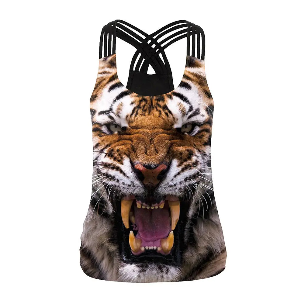 Gold Powder Digital Printed Camisole - GlossiChic Collection WB104 035 / S GlossiChic Collection Shirts & Tops