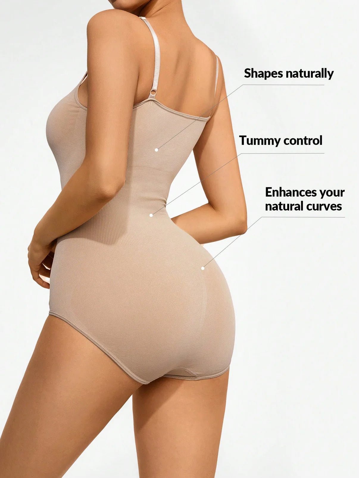 Basic Bae Full Size Scoop Neck Butt Lifting Bodysuit - GlossiChic Collection Black / XS Trendsi Bodysuits