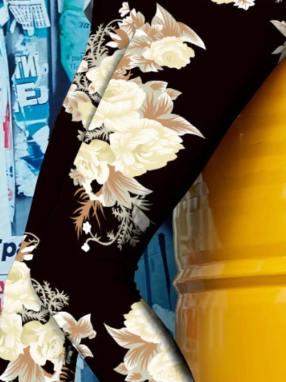 Printed High Waist Skinny Leggings - GlossiChic Collection Stripe / S GlossiChic Collection Activewear