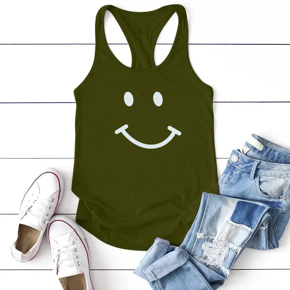 Love Your Smile Fashion Casual Undershirt Top - GlossiChic Collection Army Green / S GlossiChic Collection Shirts & Tops