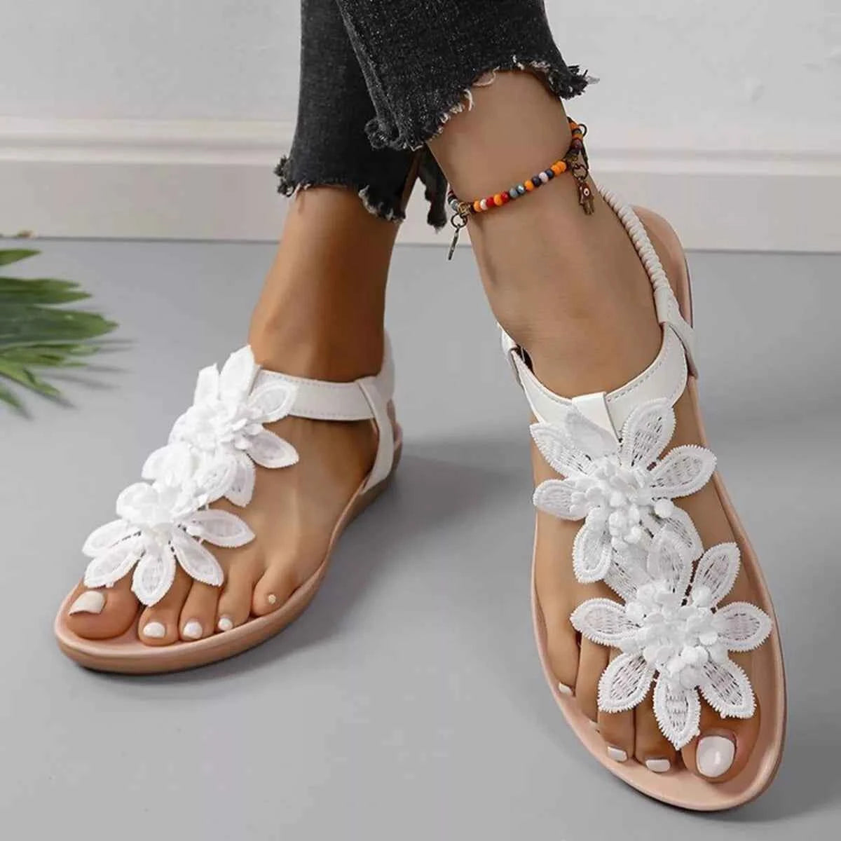 Flower Flats Sandals