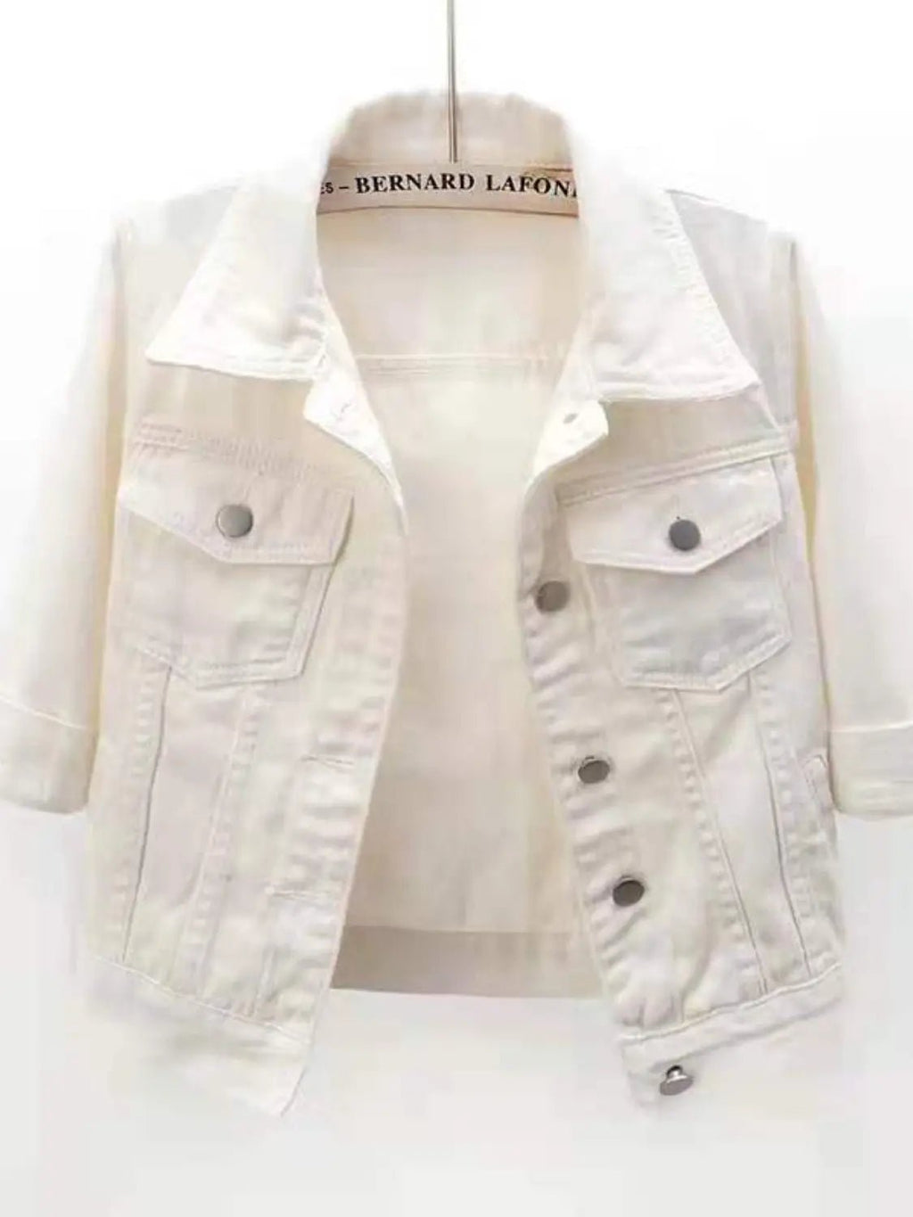 Full Size Cropped Denim Jacket - GlossiChic Collection Pink / 5XL GlossiChic Collection Coats & Jackets