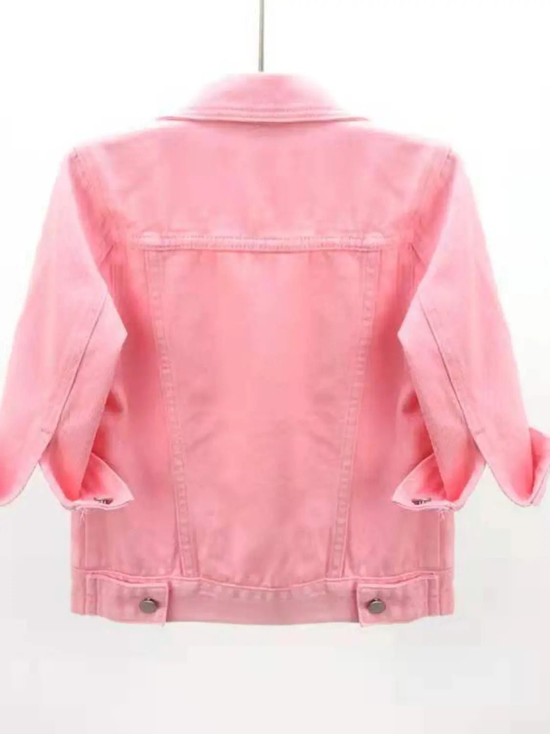 Full Size Cropped Denim Jacket - GlossiChic Collection Pink / 5XL GlossiChic Collection Coats & Jackets