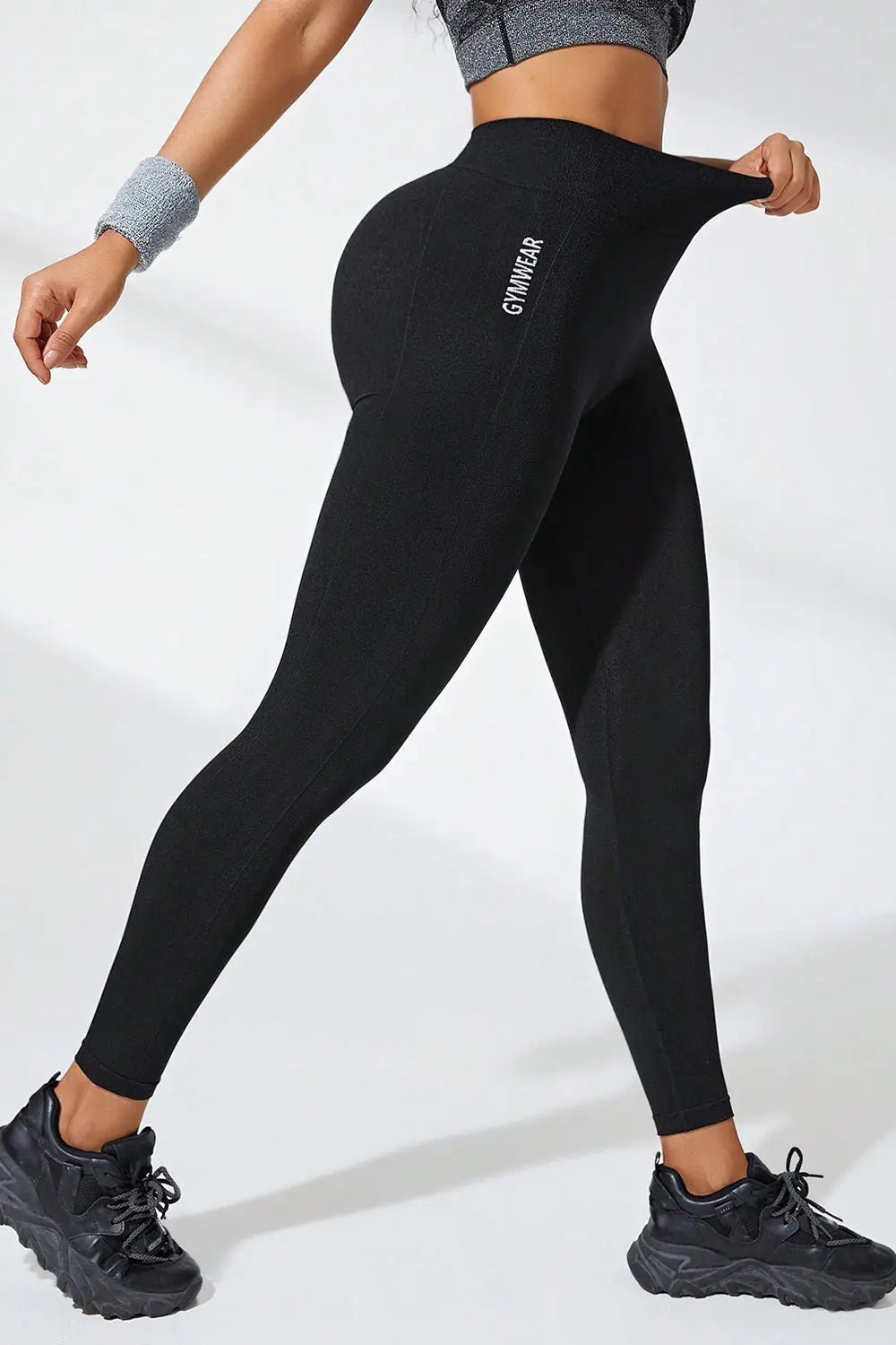High Waist Active Leggings - GlossiChic Collection Black / S GlossiChic Collection Activewear
