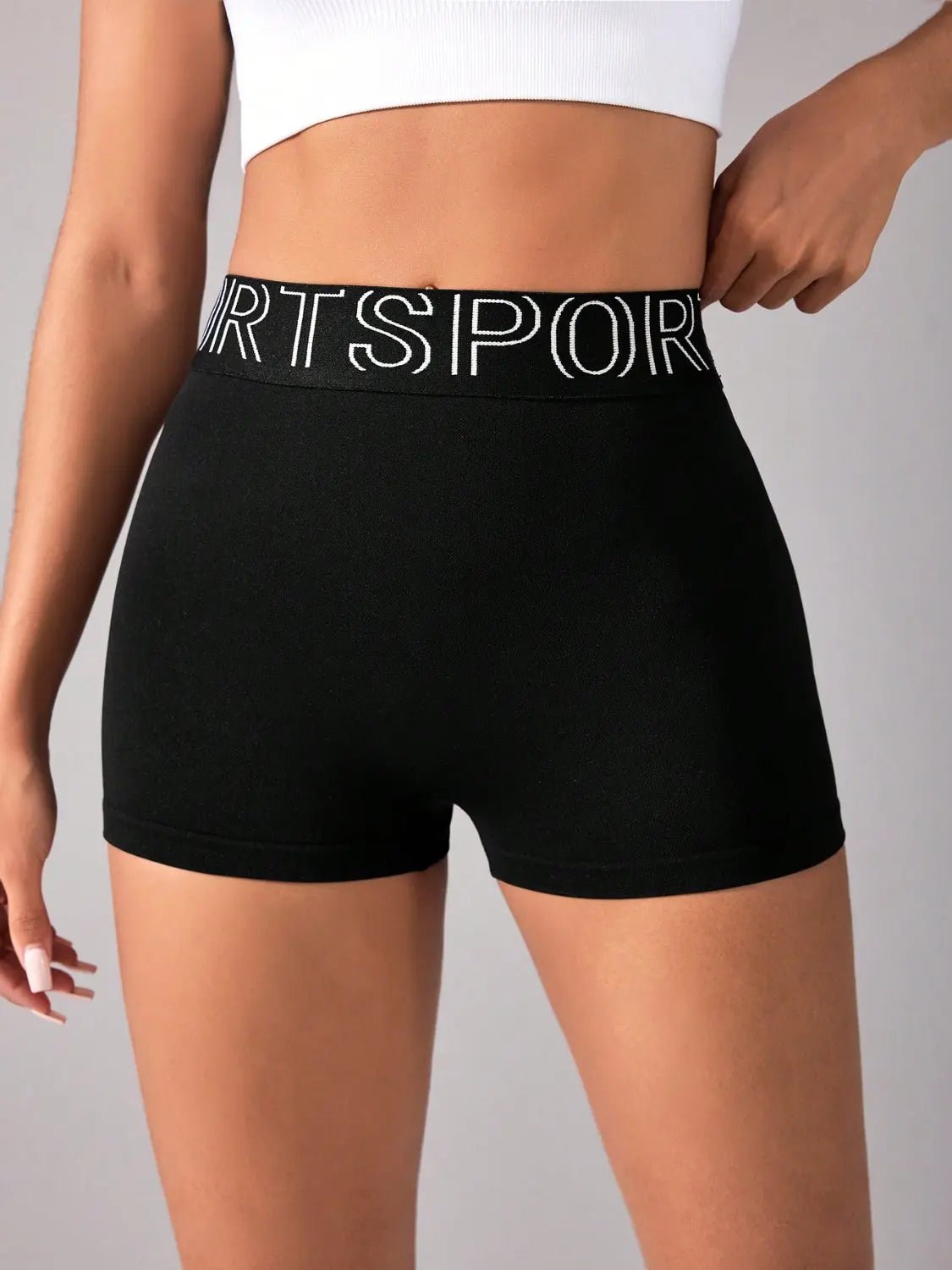 High Waist Active Shorts - GlossiChic Collection Black / S GlossiChic Collection Activewear