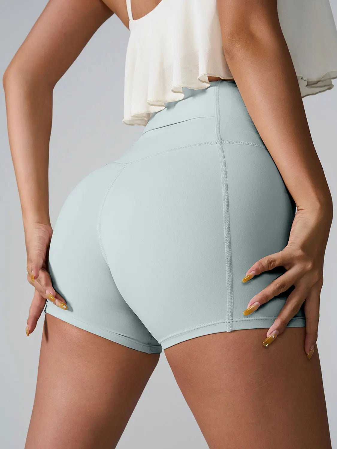 High Waist Active Shorts - GlossiChic CollectionActivewear