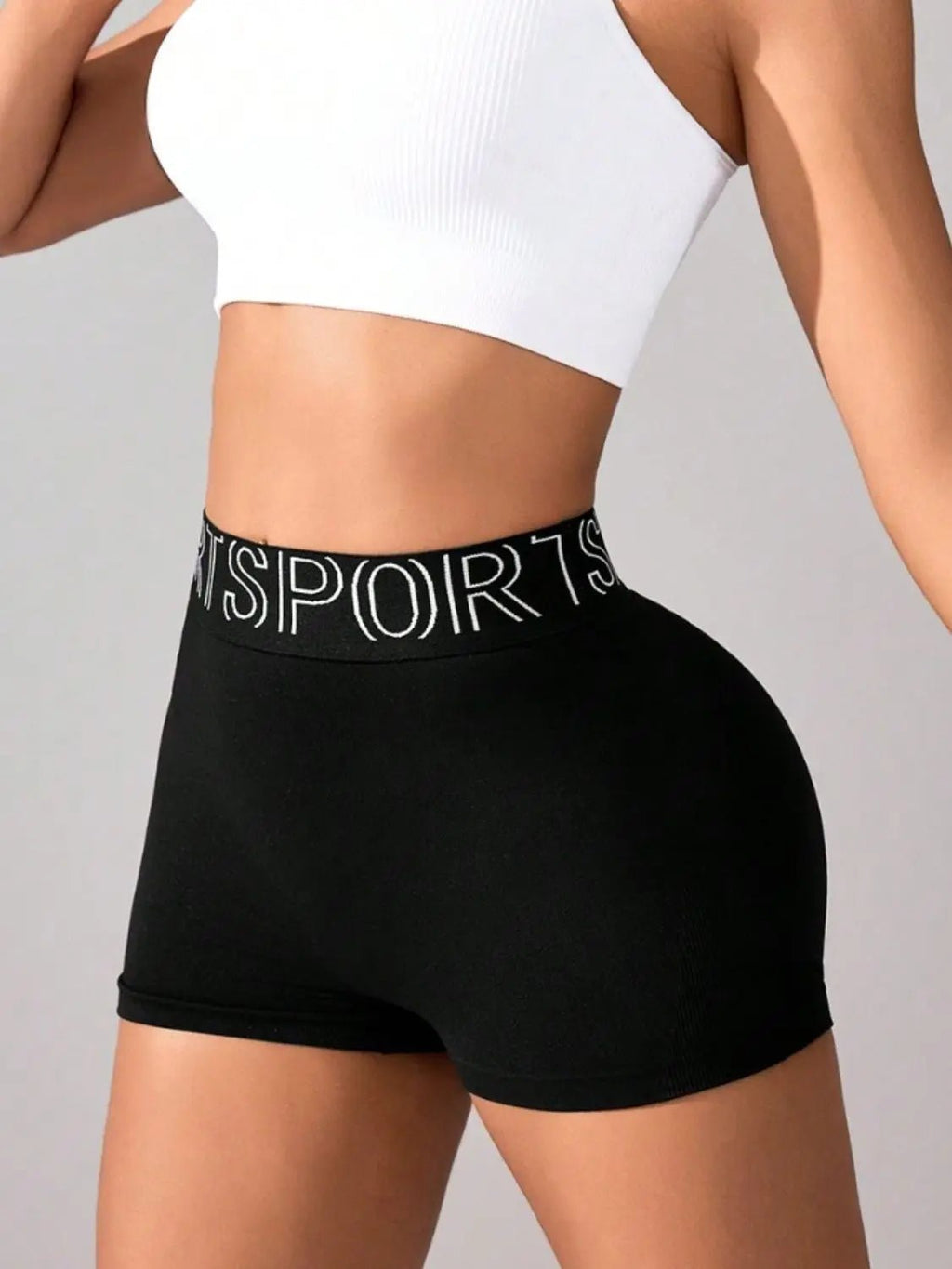 High Waist Active Shorts - GlossiChic Collection Black / S GlossiChic Collection Activewear
